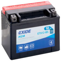 Exide – Batterie moto 12V 10Ah – Puissance de démarrage 150A – Technologie A.G.M scellée – Entretien gratuit