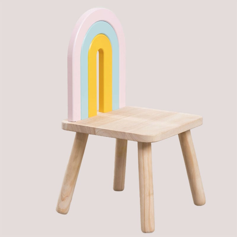 Silla en Madera Mini Rainbow Kids SKLUM