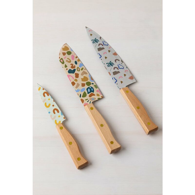 Cuchillo chef con mango en madera de olivo y hoja de acero inox [Valira]