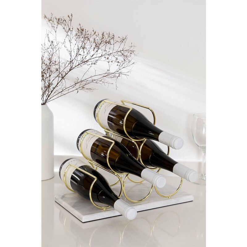 Biscottini - Botellero Vino Metal (12 x 12 x 105 cm)| Botellero Vino  Vertical | Mueble botellero para 8 Botellas | Soporte Botellas Vino y Agua