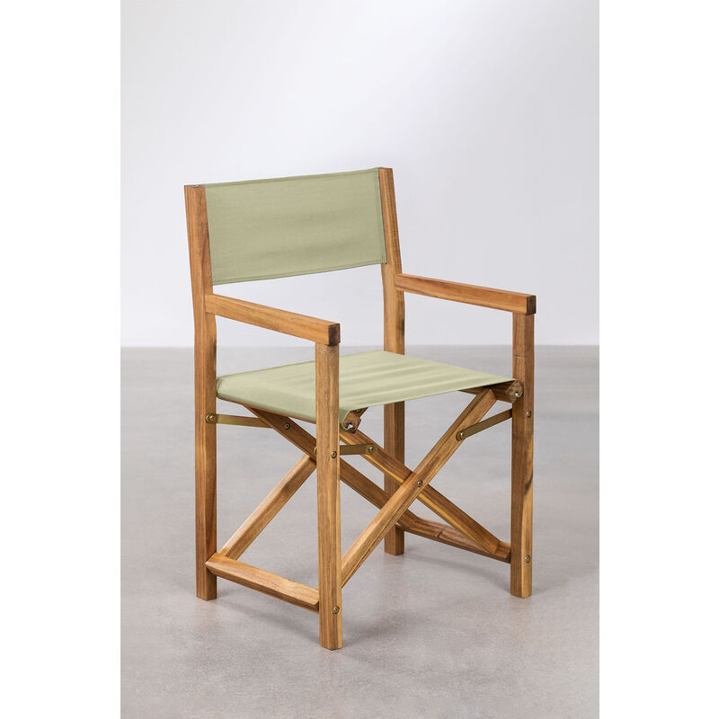 Silla de Director Plegable de Jardín en Madera de Acacia Bardem SKLUM Verde  Bambú