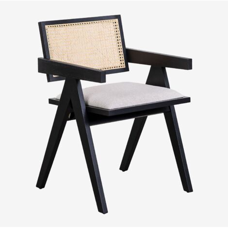 Silla de comedor en madera de fresno tapizada con reposabrazos Lali SKLUM (1/5)
