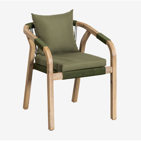 Pack de 2 Sillas de Comedor con Reposabrazos en Madera de Acacia Dubai SKLUM (1/5)