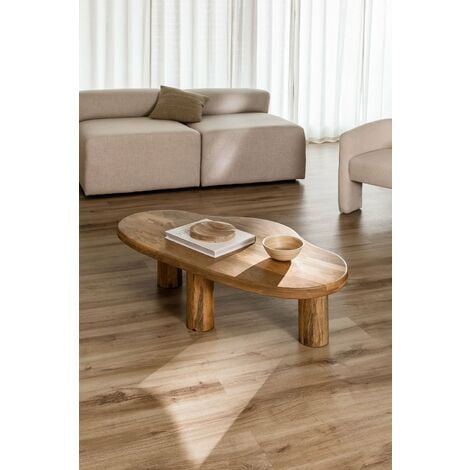 Mesa De Centro En Madera De Mango Larabeya SKLUM B