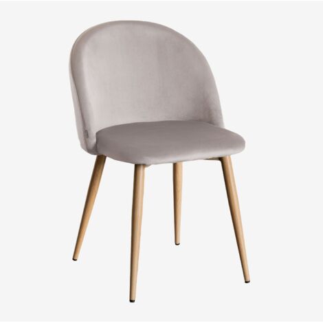 Pack de 4 sillas de comedor en terciopelo Kana SKLUM (1/5)