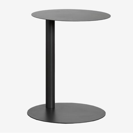 Mesa auxiliar para jardín redonda Ø40 cm en acero inoxidable Yannik SKLUM             