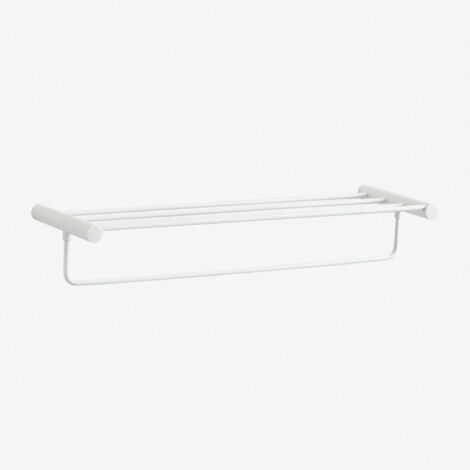 Toallero de pared para baño con balda en acero inoxidable Devon SKLUM             