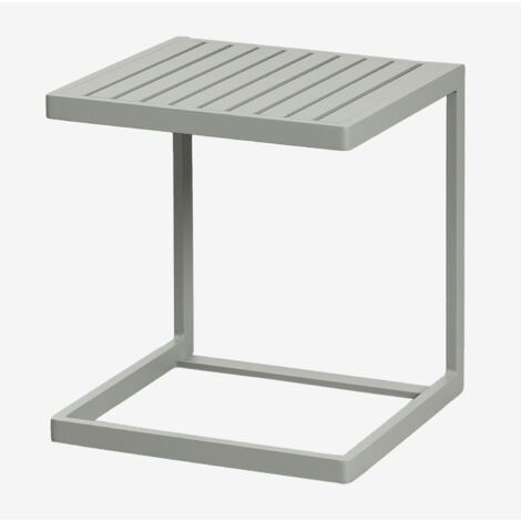 Mesa auxiliar para jardín cuadrada 40x40 cm en aluminio Dulem SKLUM