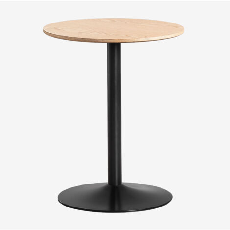 Mesa de comedor redonda en MDF y hierro Yvetta SKLUM