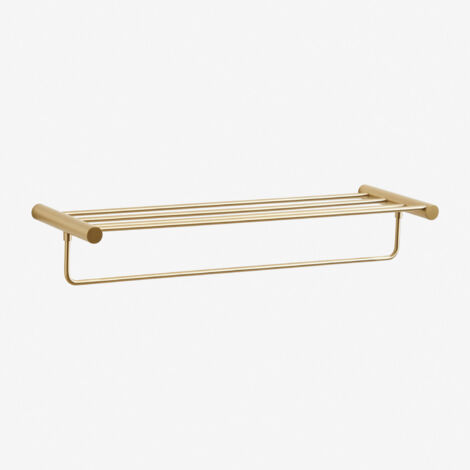 Toallero de pared para baño con balda en acero inoxidable Devon SKLUM             