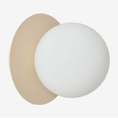 Aplique de pared para baño en hierro y cristal Anine SKLUM