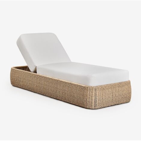 Pack de 2 tumbonas reclinables en ratán sintético y hierro Leilan SKLUM              (1/5)