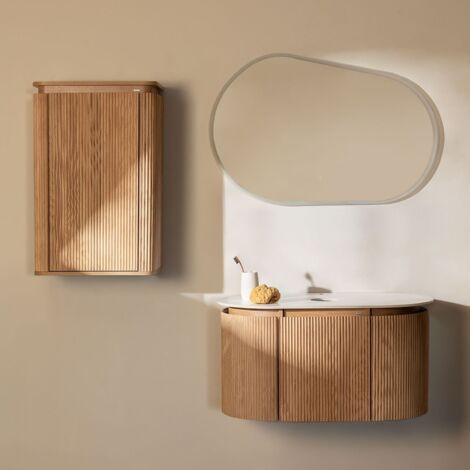 Conjunto de mueble de baño suspendido 90x50 cm en madera Carsone SKLUM       