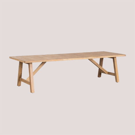 Mesa de jardín rectangular en madera de acacia Dubai SKLUM