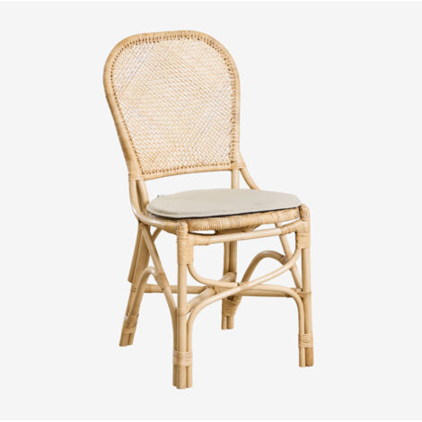 Pack de 2 sillas de comedor en ratán Zariel SKLUM              (1/5)