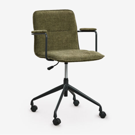 Silla de escritorio con ruedas y reposabrazos Seifert SKLUM