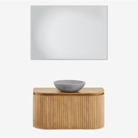 Conjunto de mueble de baño en madera de mango Analis SKLUM             