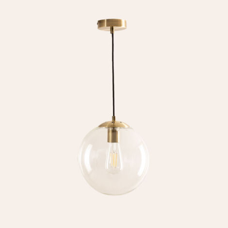 Lámpara de techo en metal con bola de cristal Boyi SKLUM Dorado