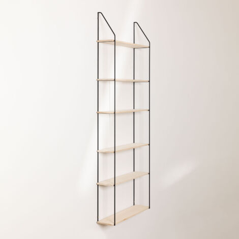 Estantería de Pared en Madera y Acero Arison SKLUM (1/5)