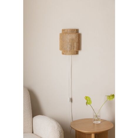 Aplique de pared en hierro y cuerda trenzada Nakops SKLUM             