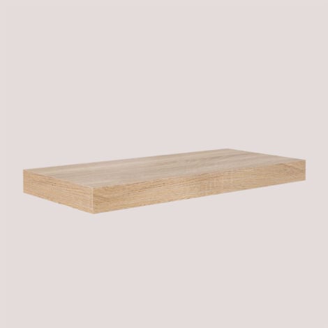 Pieza base en imitación madera con anclaje para estantería en