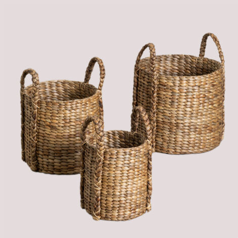 CESTA ROPA RATTAN 35L PLATA 6,95€