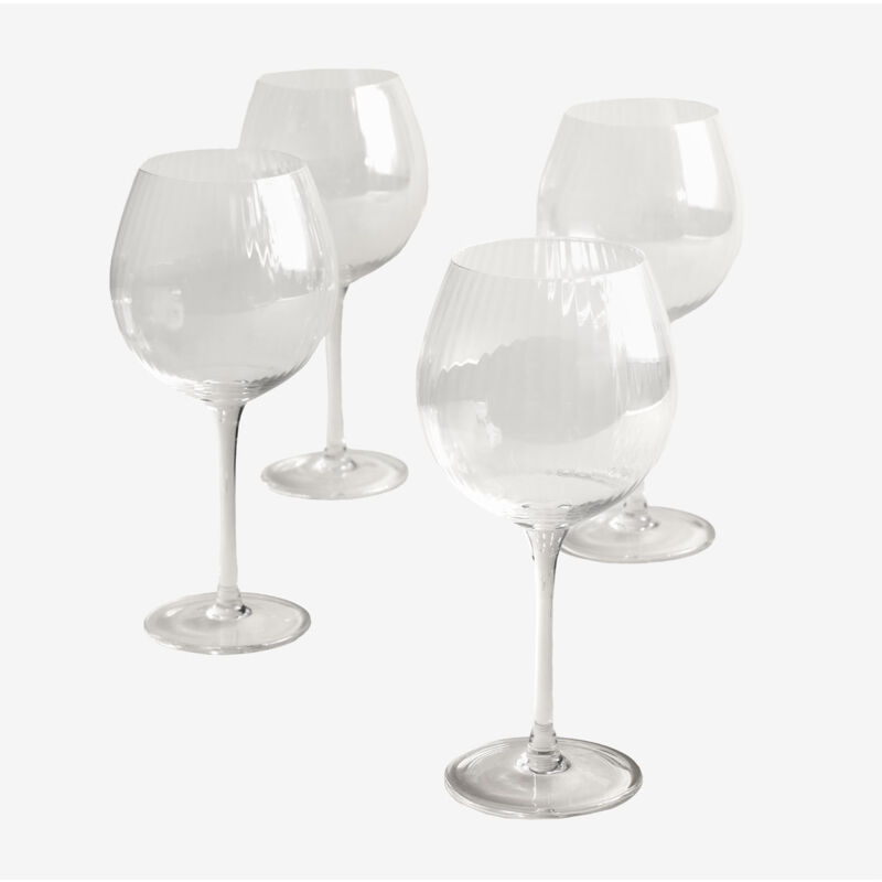 SKLUM Confezione 4 Bicchieri Sfera Di Cristallo 60 cl Katlin Trasparente