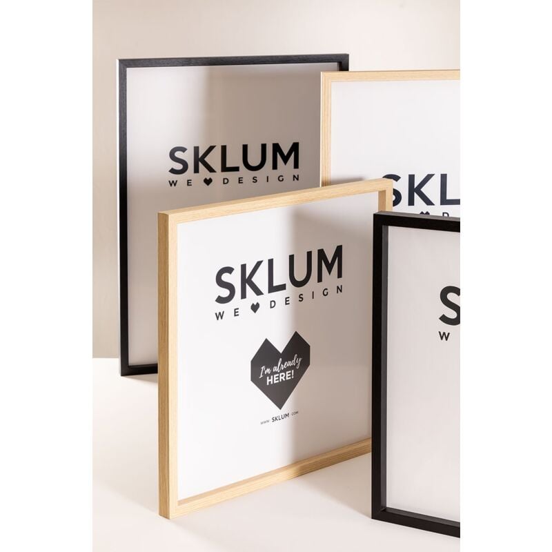 SKLUM Cornice per foto in legno Nupur 50 x 70 cm Nero liscio