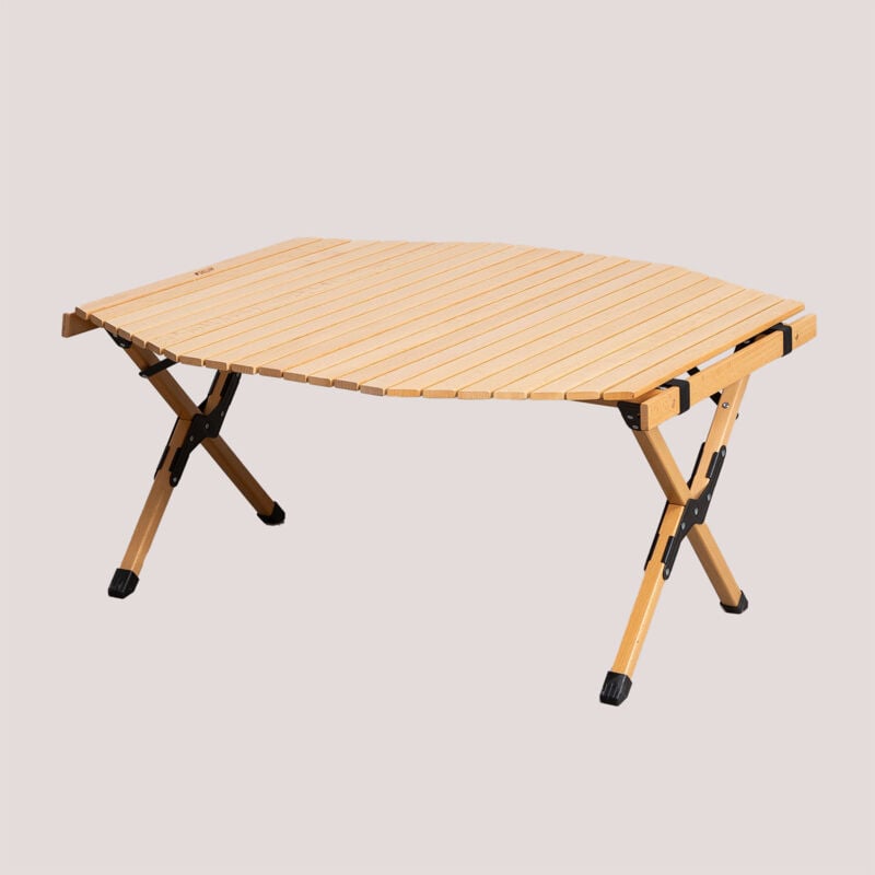 SKLUM Tavolo da campeggio pieghevole in legno di faggio (91x90 cm) Sahara  Legno di Faggio