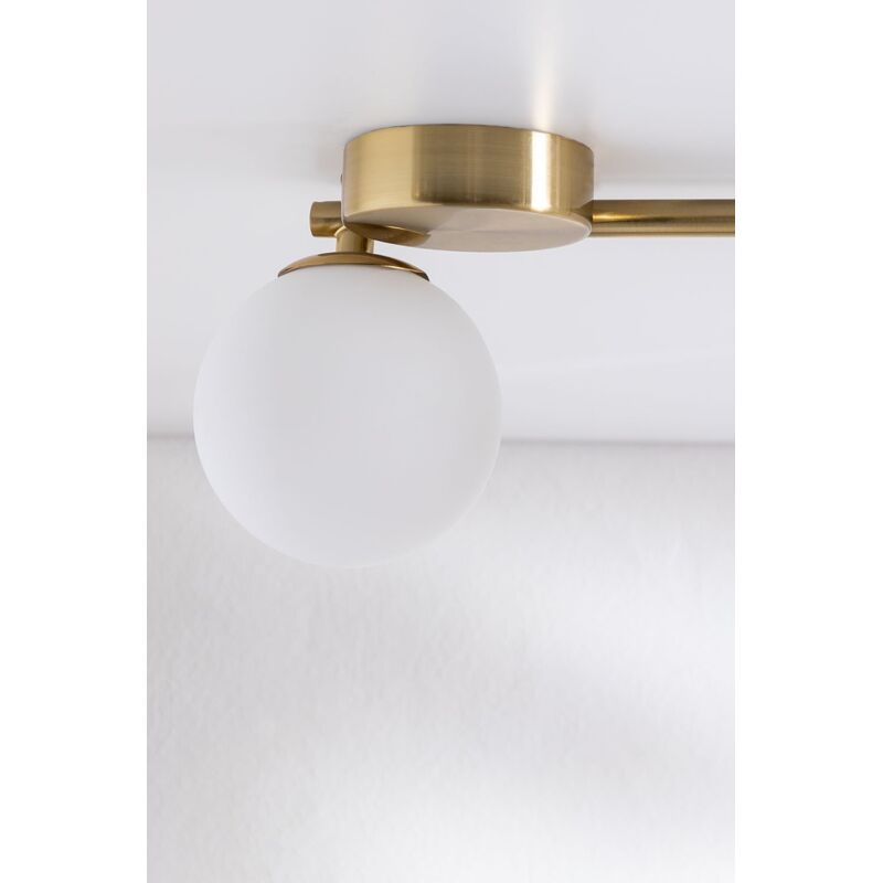 SKLUM Plafoniera Moderna A Sospensione In Ferro Con 3 Paralumi A Sfera In Vetro - Modello Sarka, Diametro 45cm