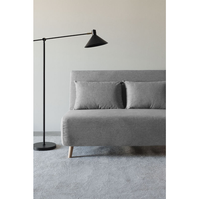 SKLUM Divano Letto 2 Posti in Tessuto Elen Essentials Grigio Chiaro