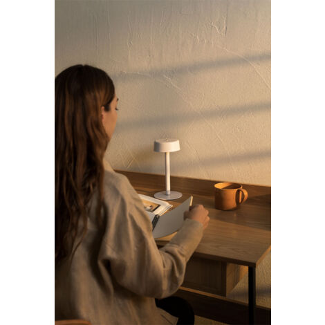 SKLUM Lampada da tavolo LED senza fili Marcia Bianco