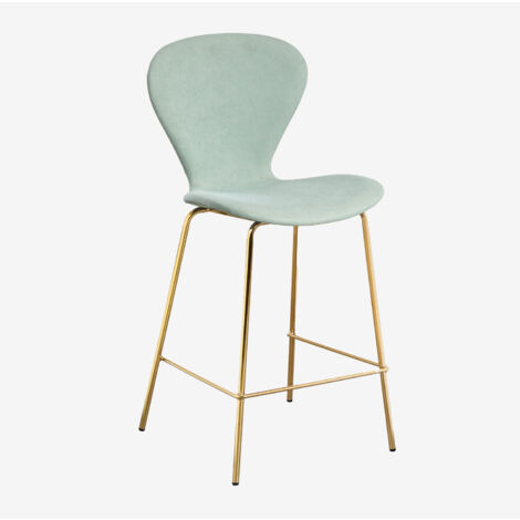 SKLUM Sgabello alto imbottito Uit Celadon ↑66 cm Dorato