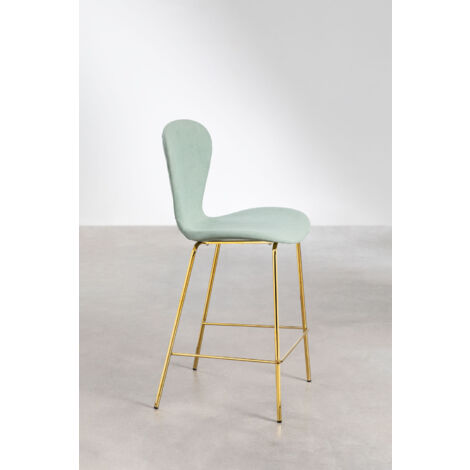 SKLUM Sgabello alto imbottito Uit Celadon ↑66 cm Dorato