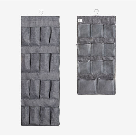 SONGMICS RDH004B02 - Set Di 2 Organizer Sospesi Da Porta, 4 Tasche, Nero, 12x33.5x100 Cm, Fino A 5 Kg