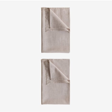 SKLUM Set di 2 asciugamani da cucina in cotone Nedeliya Grigio sabbia