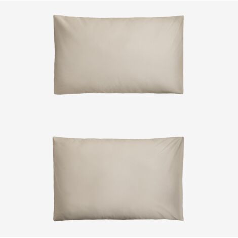 Set 2 Federe Cuscino 50x80 Cm In Raso Con Scrunchies - Morbide Come Seta, Grigio Scuro - Foto 7