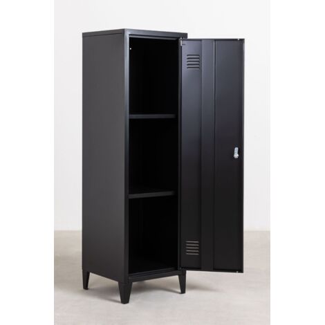 Armadietto Spogliatoio In Acciaio Pohpli - Stile Industriale, 2 Ripiani, Con Serratura - Foto 3