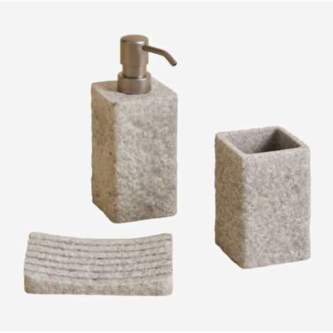 Set Bagno Yiriel 4 Pezzi - Portasapone, Bicchiere Spazzolini, Portacotone E Dispenser - Foto 10