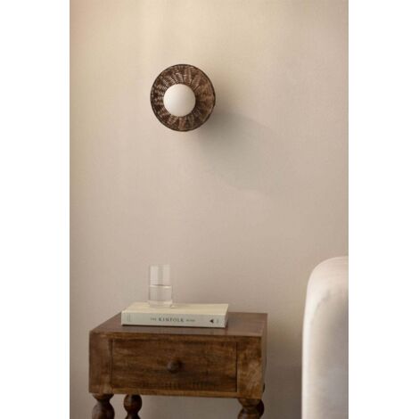 Applique da parete Applique da parete in bambù in stile giapponese retrò illuminazione per ristoranti rattan comodino camera letto fattoria interni | Leroy Merlin