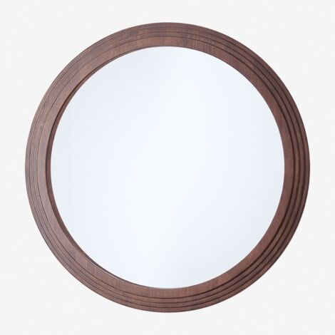 Specchio Da Parete Rotondo Vintage 71 Cm – Cornice In Legno Bianco Con Fiocco, Decorazione Shabby Chic Per Bagno, Soggiorno E Camera Da Letto