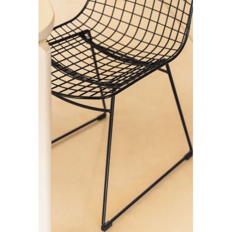 Sedia da pranzo in acciaio Renee SKLUM Nero