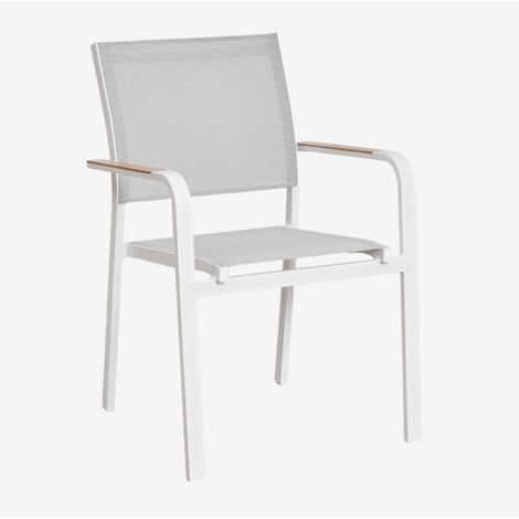 Confezione da sedie da giardino impilabili in alluminio Archer SKLUM