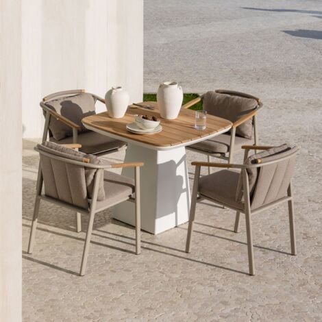 Sklum Set Tavolo E Sedie Legno Set Tavolo Quadrato 90x90 Cm In