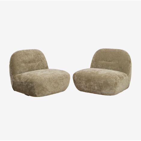 Confezione da poltrone girevoli Sernin in ciniglia SKLUM