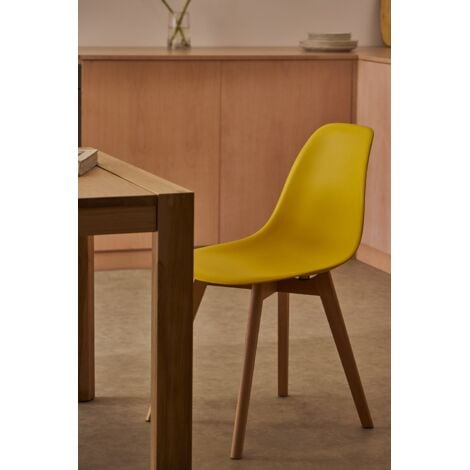 Sedia da pranzo in polipropilene e legno di faggio Scand Nordic SKLUM            