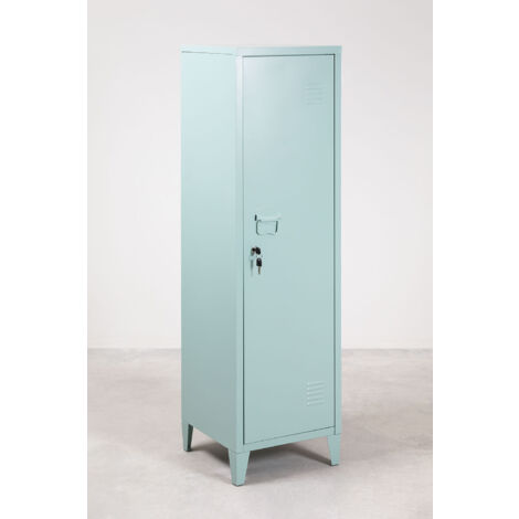 Armadietto Spogliatoio In Acciaio Pohpli - Stile Industriale, 2 Ripiani, Con Serratura - Foto 12