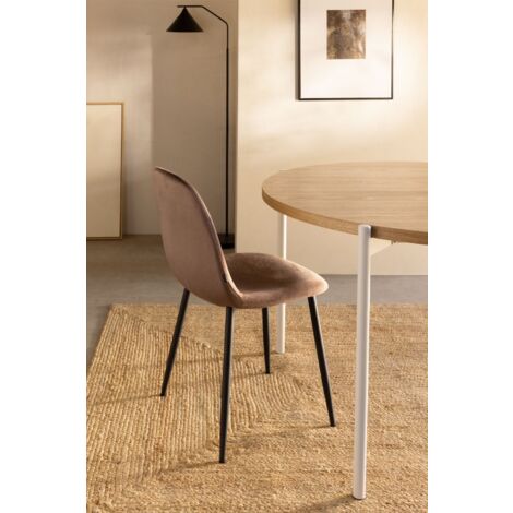 Confezione da sedie da pranzo in velluto Glamm SKLUM Marrone