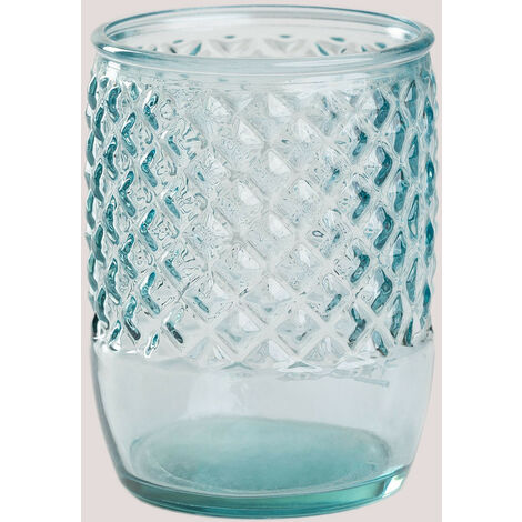 SKLUM Bicchiere in vetro riciclato Anett Blu Celeste