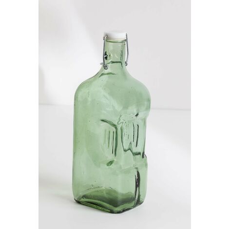 SKLUM Bottiglia in vetro riciclato da 2 litri Velma Verde Kaki